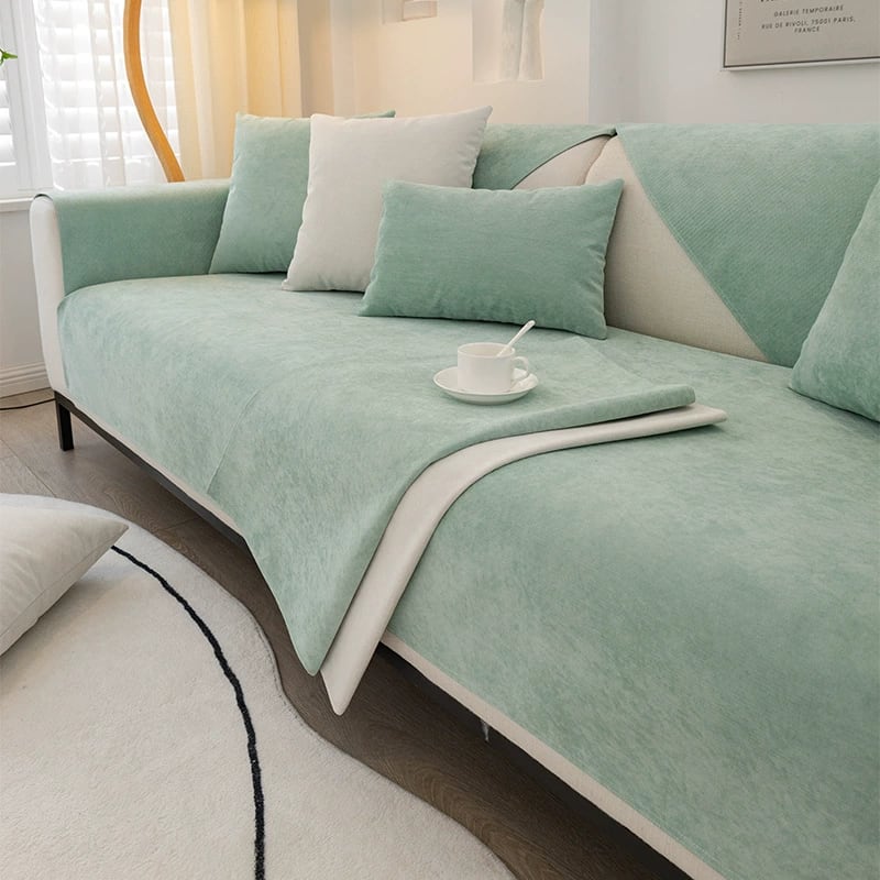 New Style Waterproof Sofa Cushion Anti-scratch Sofa Cover Solid Color Chenille Non-slip Four Seasons Universal Sofa Protection Cover
