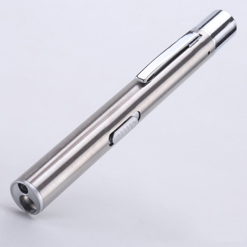 Led Stainless Steel Rechargeable Flashlight view 2