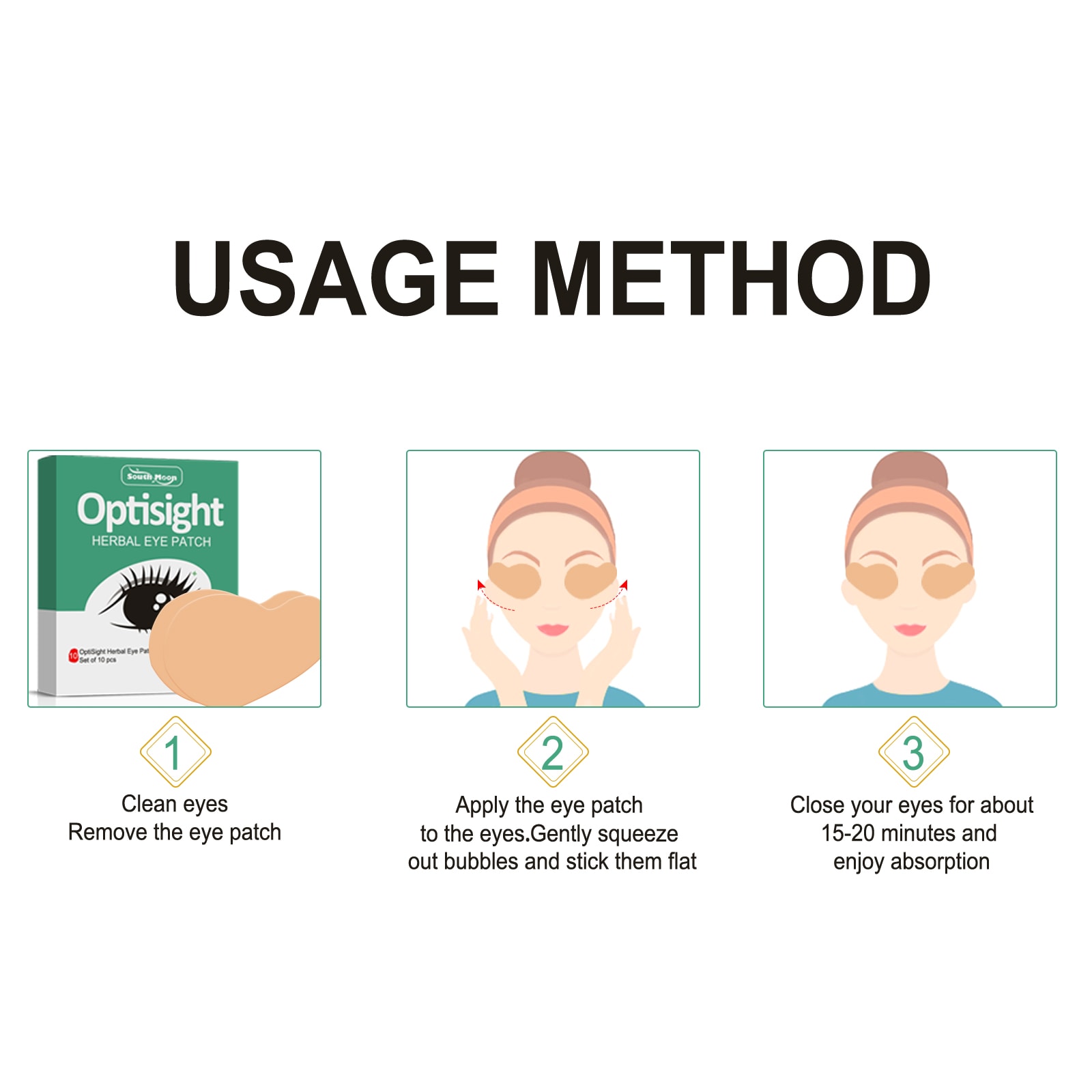 South Moon Ai Cao Eye Protection Patch Box For Staying Up Late, Dry Eyes, Dry Eyes, Cold Compress Patch, Moxibustion, Student Vision Protection Patch view 2