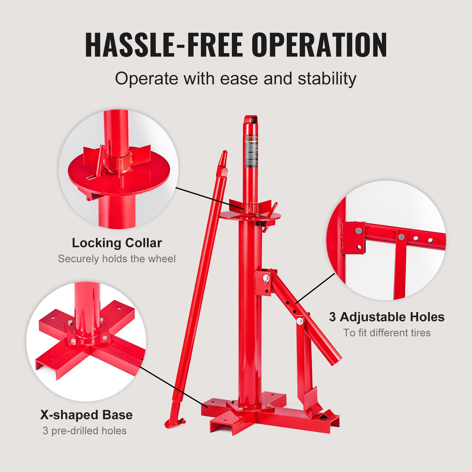 Manual Tire Changer, Portable Hand Bead Breaker Mounting Tool For 203 - 406 Mm Tires, Compatible With Car Truck Trailer, Tire Mounting Machine For Home Garage Small Auto Shop view 5