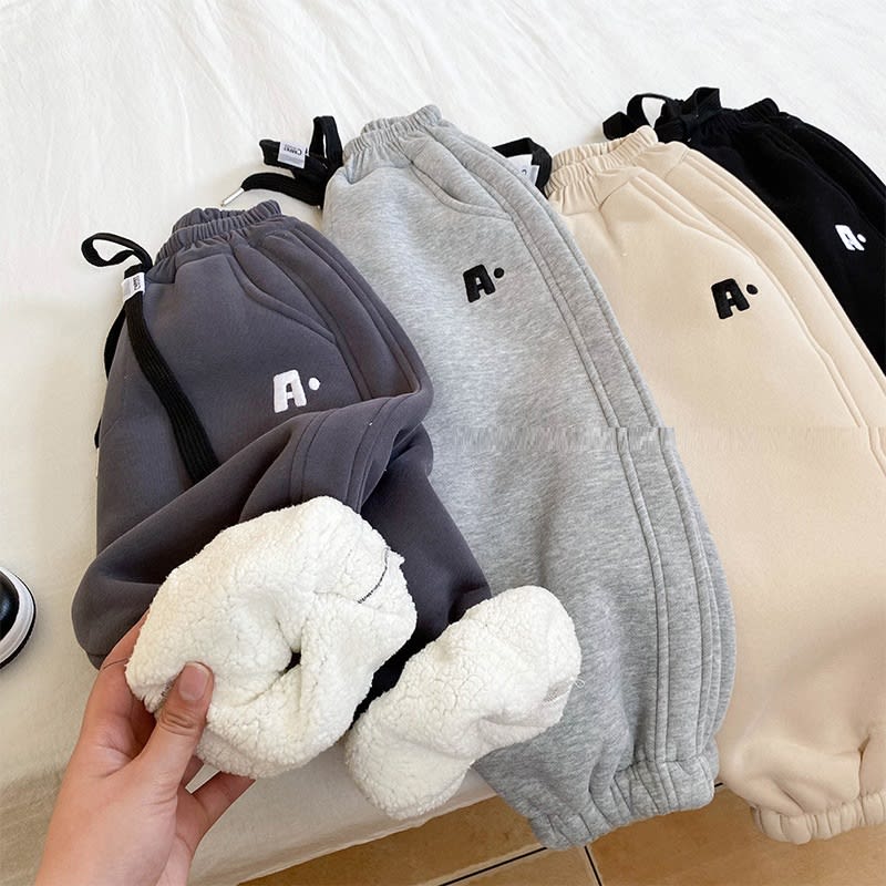 Children's Fashion Plush Sweatpants For Boys And Girls view 2
