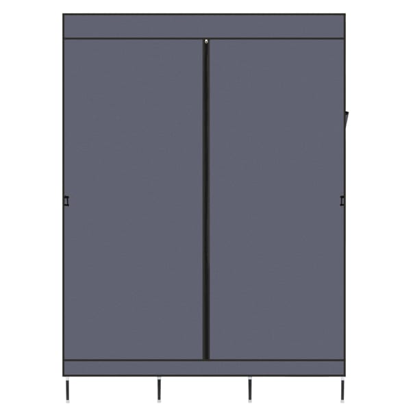 4 Layers, 8 Grids With Fabric Cover, 3 Hanging Clothes Poles, Non-woven Wardrobe view 15