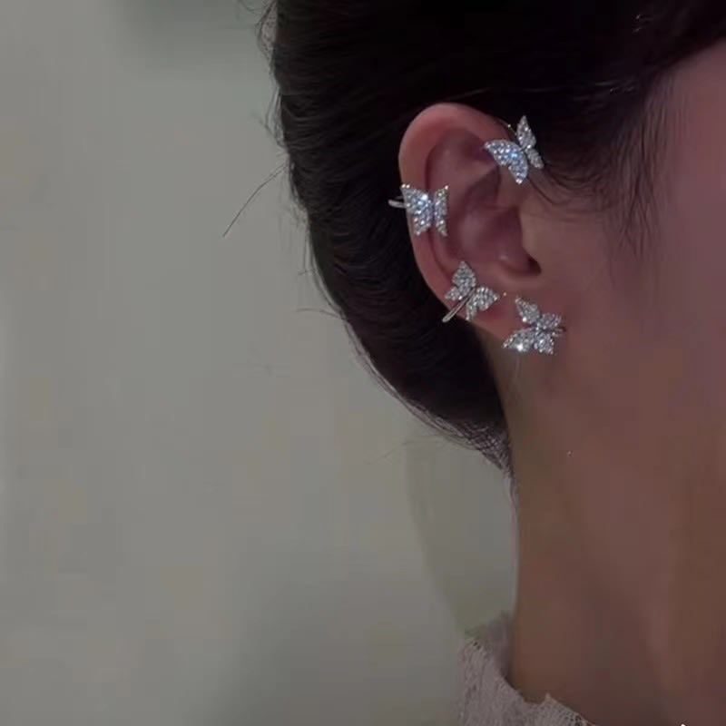Fashion Earring Butterfly Ear Clip And Ear Hook Jewelry view 9