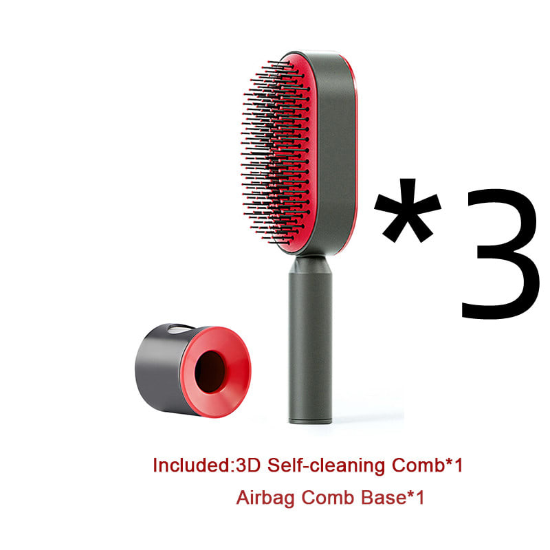 Self Cleaning Hair Brush For Women One-key Cleaning Hair Loss Airbag Massage Scalp Comb Anti-Static Hairbrush view 32