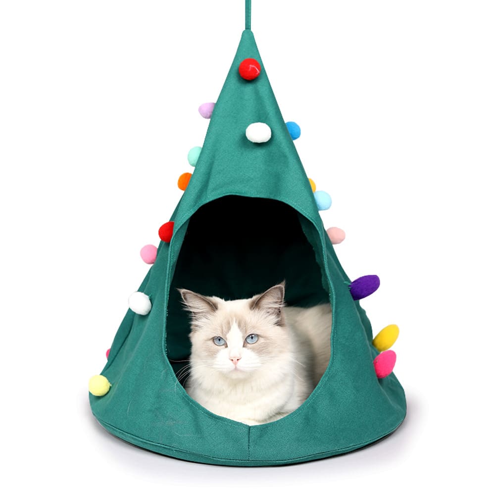 Christmas Cone Canvas Hammock Cat Litter view 5