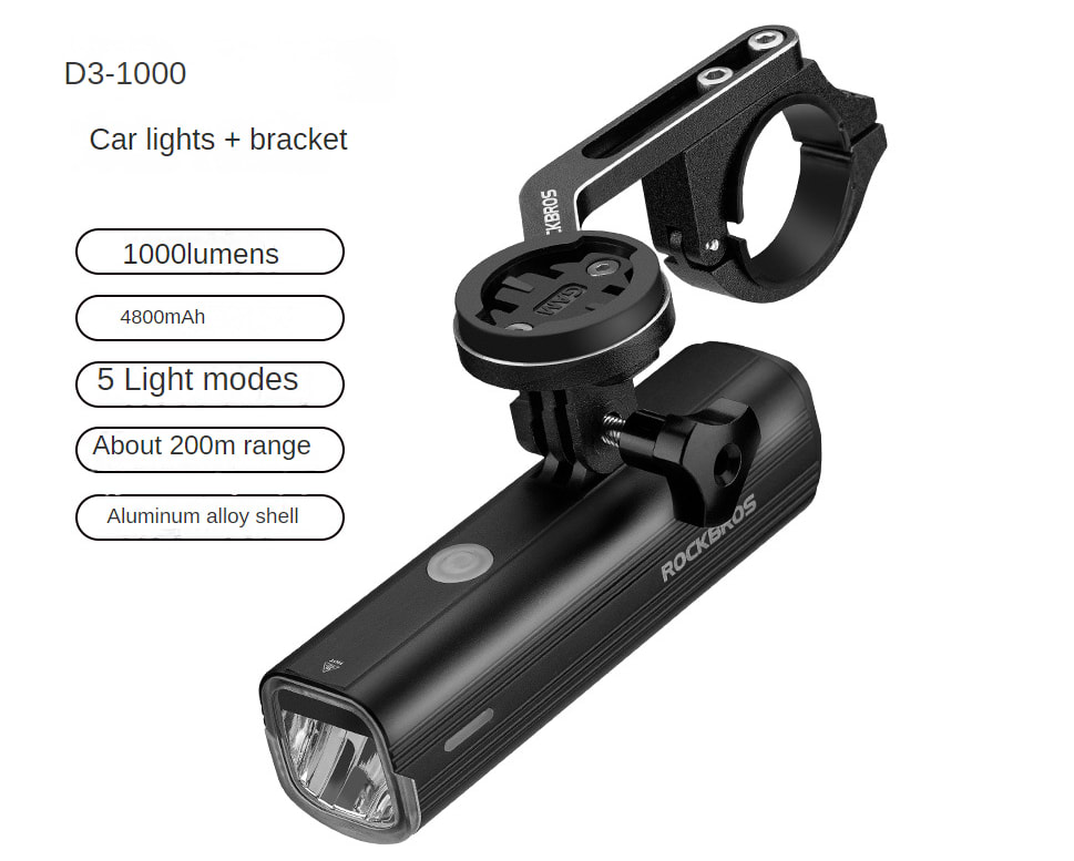 Bicycle light headlights night riding glare flashlight USB charging view 2