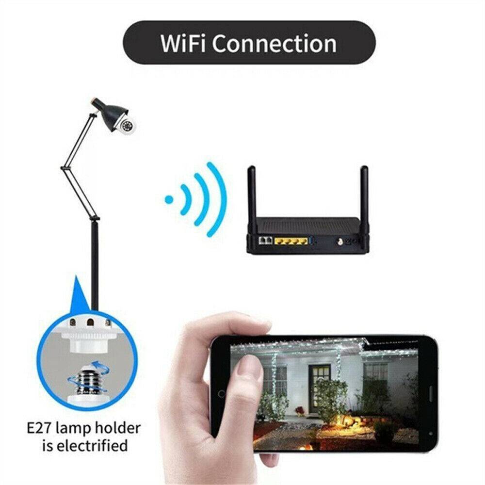 IR E27 Light Bulb Camera 1080P HD Wireless Wifi Smart Home Security Camera view 3