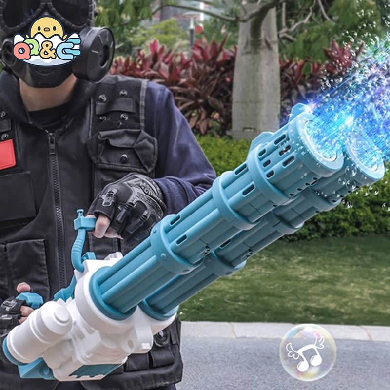 Super Big Double-Tube Bubble Gun Machine Outdoor Blowing Soap Bubble Maker Toy Automatic Water Toy For Children Birthday Party view 7