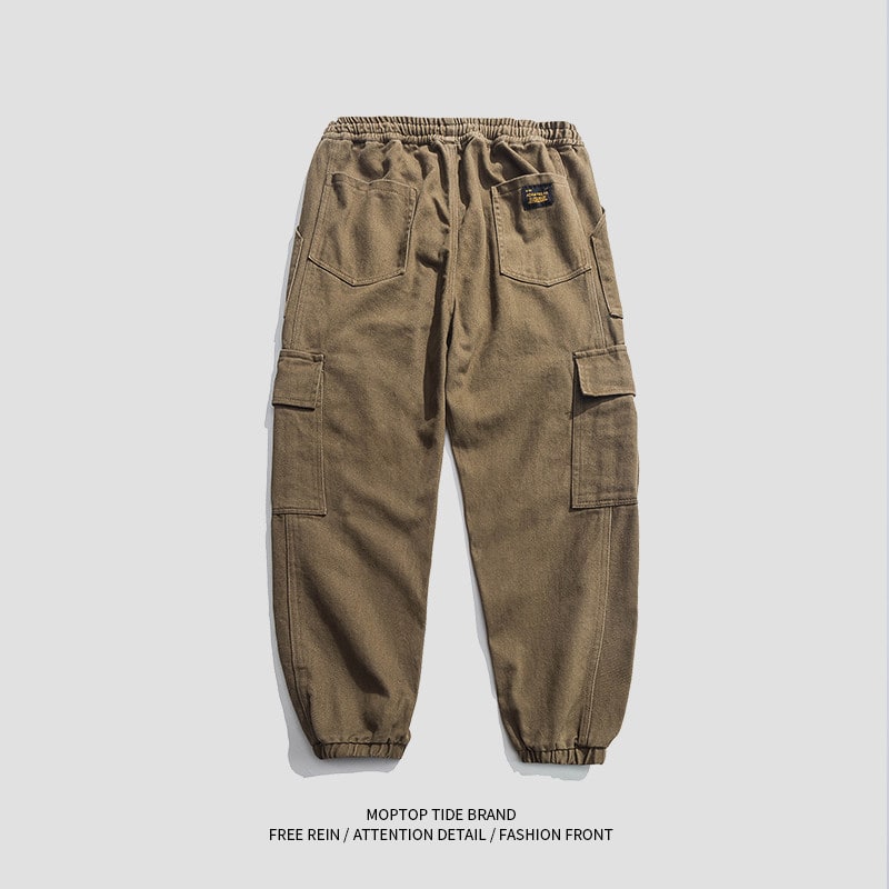 Overalls Men's Casual Trousers Loose Drawstring view 4