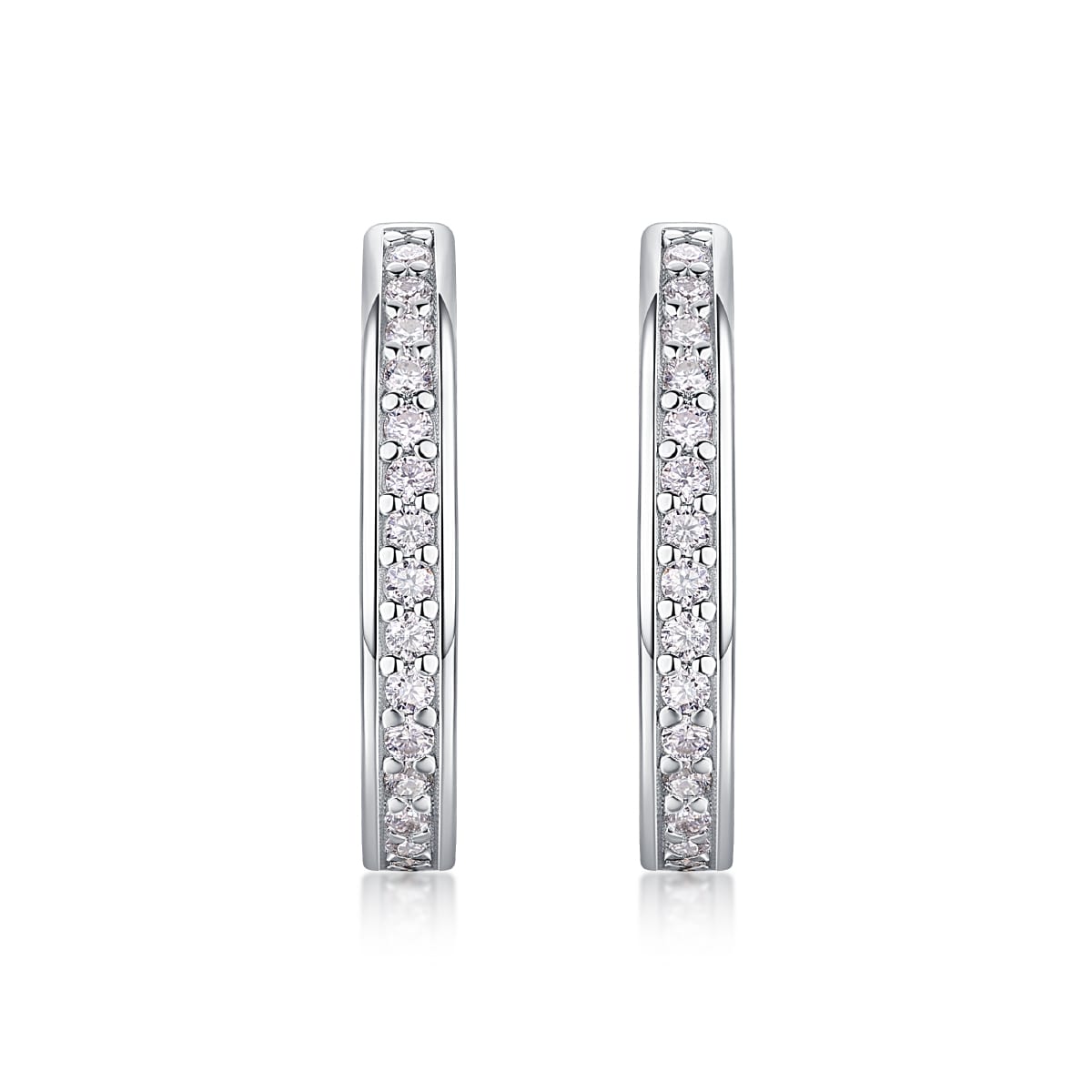 1Highlight - S925 Moissanite Sterling Silver Earrings With Platinum-plated Stud Earrings, Fashionable, Trendy And Affordable Diamond Jewelry Prohibit Tk Sales view 6