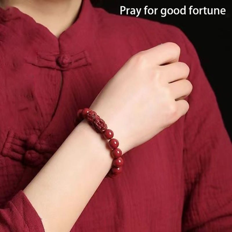 Cinnabar Double Pixiu Bracelet view 13