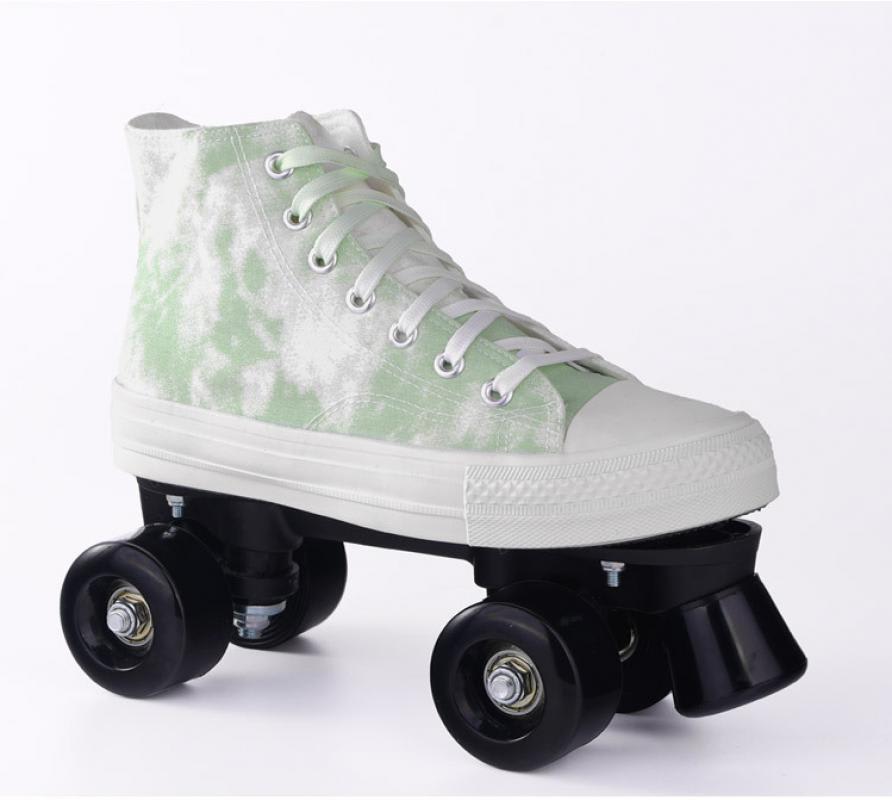 Camouflage Canvas Skates Double Row Four-wheeled Adult view 3
