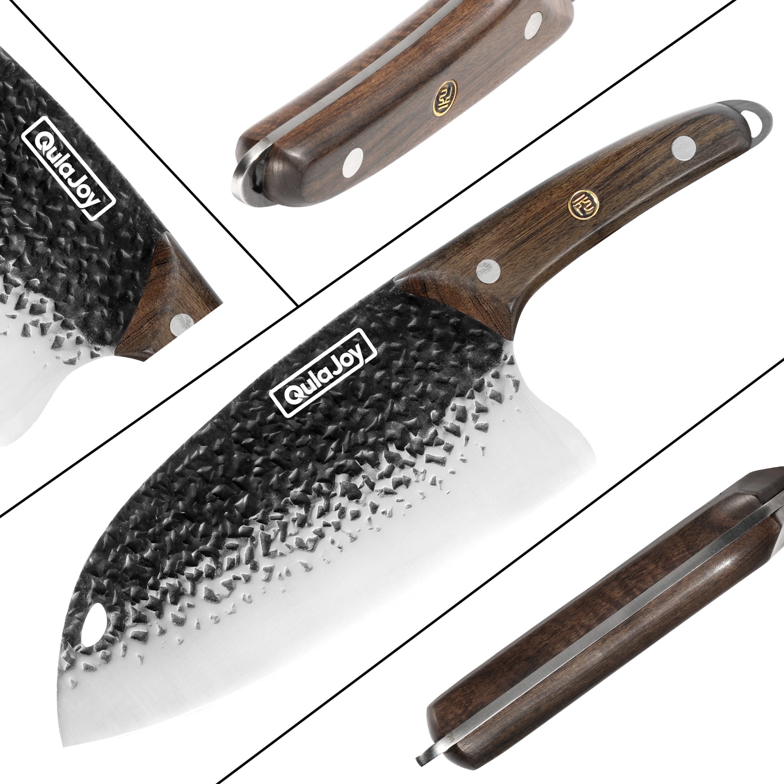 Qulajoy Meat Cleaver Knife - 7.3 Inch High Carbon Stainless Steel Butcher Knife For Meat Cutting Slicing Vegetables- Professional Chopper Knife For Home Kitchen Chef Knife view 20