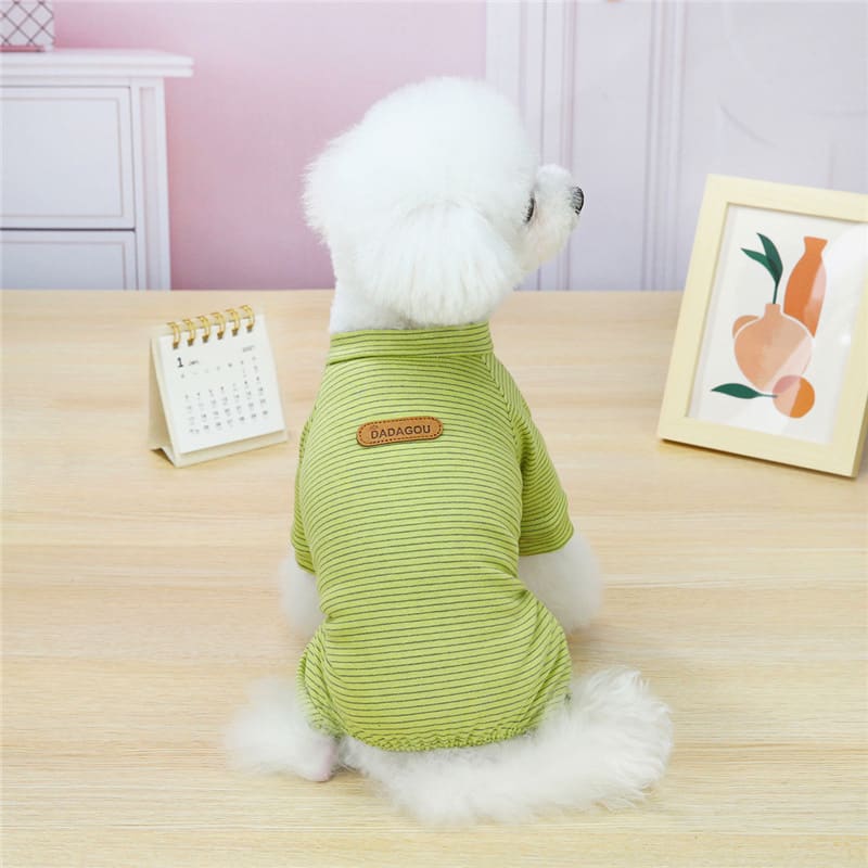 Thin VIP Bichon Small Dog Cat Homewear Pajamas view 3