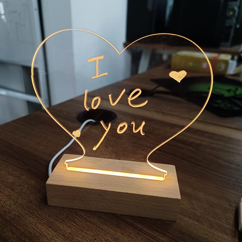 Creative Note Board Creative Led Night Light USB Message Board Holiday Light With Pen Gift For Children Girlfriend Decoration Night Lamp view 5