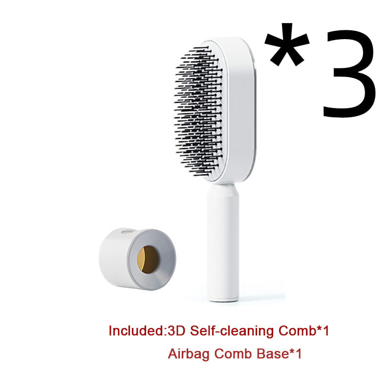 Self Cleaning Hair Brush For Women One-key Cleaning Hair Loss Airbag Massage Scalp Comb Anti-Static Hairbrush view 63