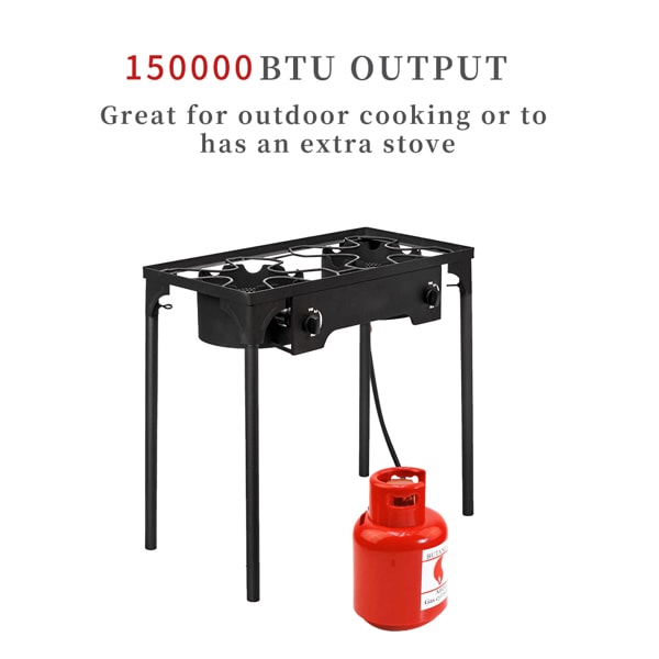 Rectangular Double Eyed Four Legged Gas Burner view 11
