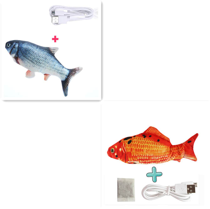 Electric Funny Cat Simulation Fish Beating Usb Jumping Cat Toy view 17