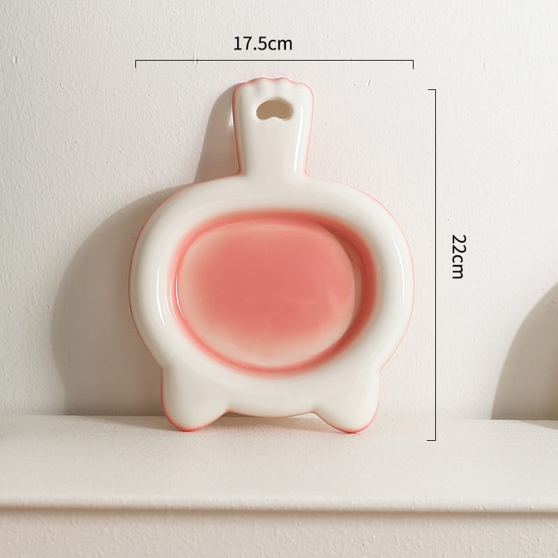 Ceramic Cat Bowl Cat Plate Snack Bowl Rice Bowl Dinner Plate Cat Food Bowl Pet Plate Shallow Mouth Bowl view 5