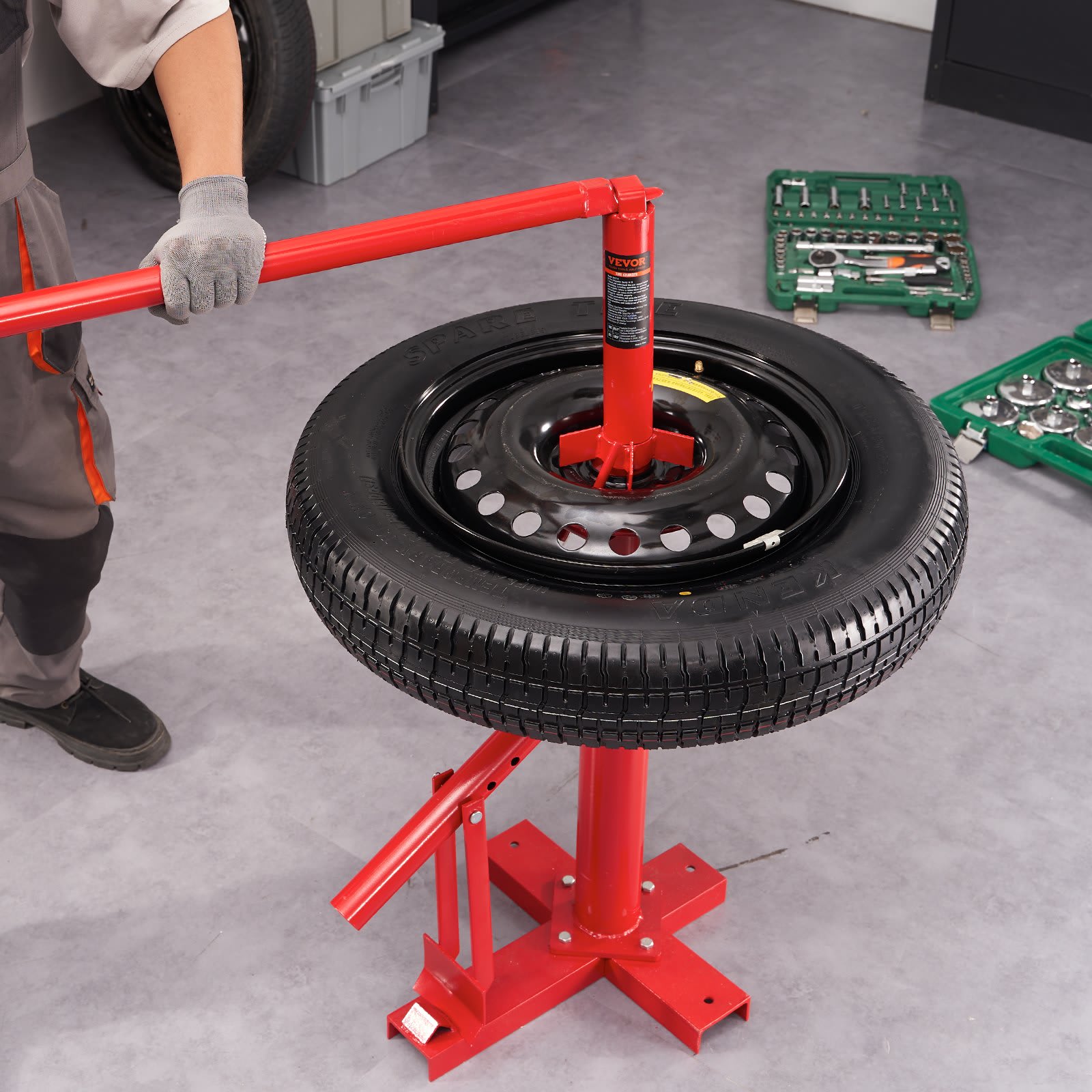 Manual Tire Changer, Portable Hand Bead Breaker Mounting Tool For 203 - 406 Mm Tires, Compatible With Car Truck Trailer, Tire Mounting Machine For Home Garage Small Auto Shop view 4