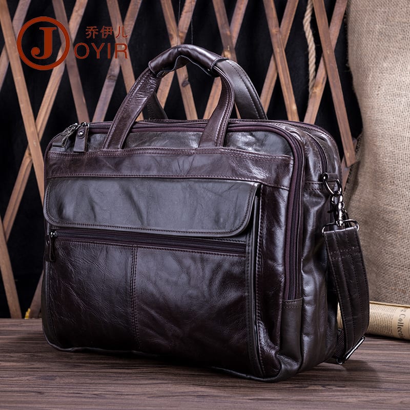 Business Men's 15.6 Inch Leather Computer Bag view 4