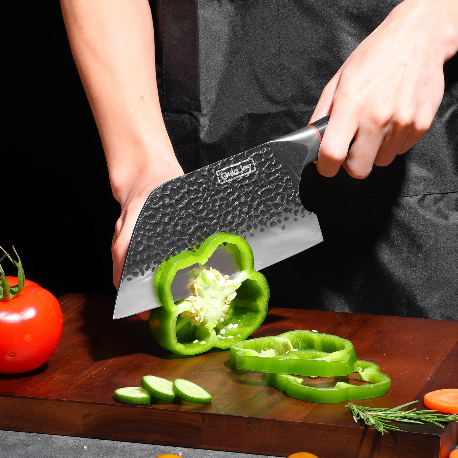Qulajoy Meat Cleaver Knife - 7.3 Inch High Carbon Stainless Steel Butcher Knife For Meat Cutting Slicing Vegetables- Professional Chopper Knife For Home Kitchen Chef Knife view 14