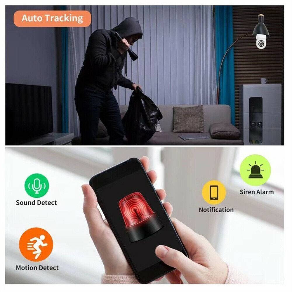 IR E27 Light Bulb Camera 1080P HD Wireless Wifi Smart Home Security Camera view 2