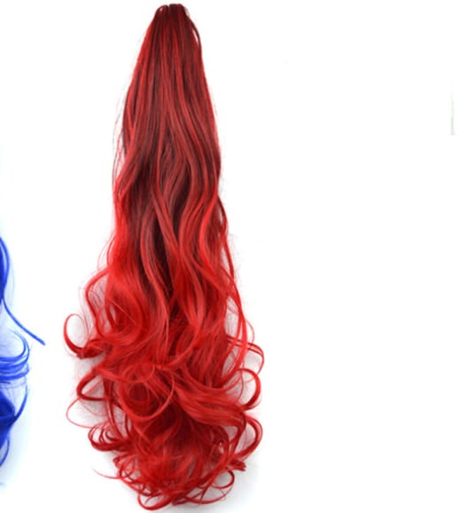 Colorful Gradient Color Clip Ponytail Wig view 2
