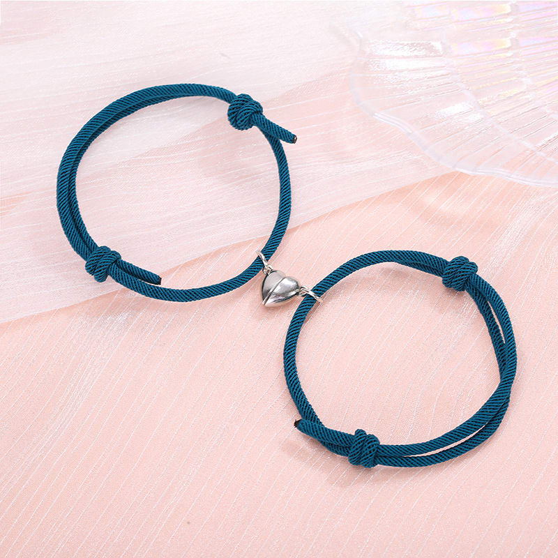 Simple Alloy Love Magnets Attracting Couple Bracelets view 5