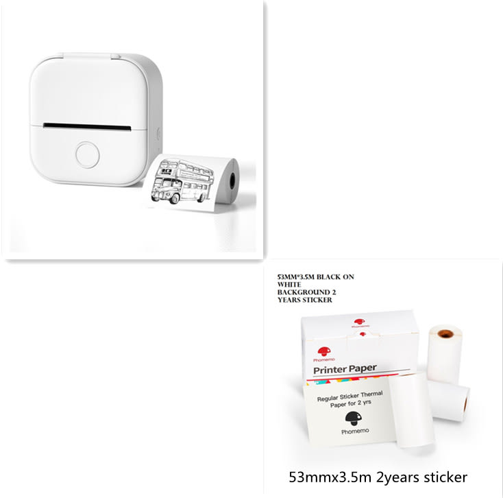 Portable Mini Thermal Label Printer Home Photo Printer Student Wrong Question Printer Bluetooth-compatible Mini Label Printer Price Tag view 13
