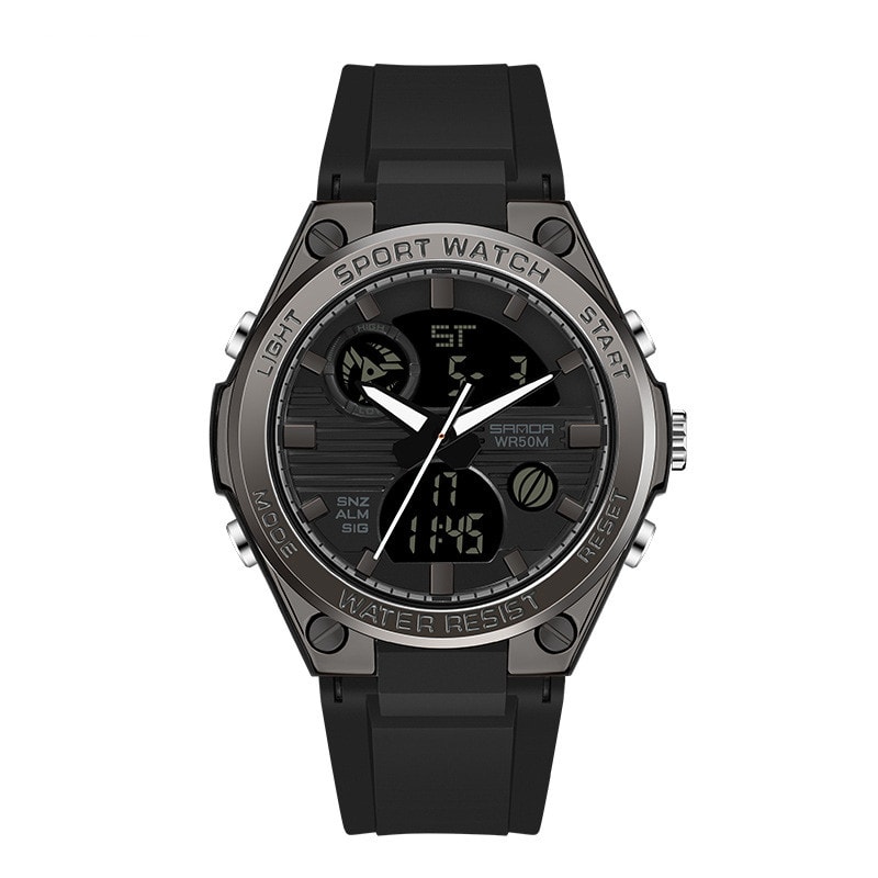 Men's Dual Display Waterproof Luminous Couple Sports Electronic Watch view 10