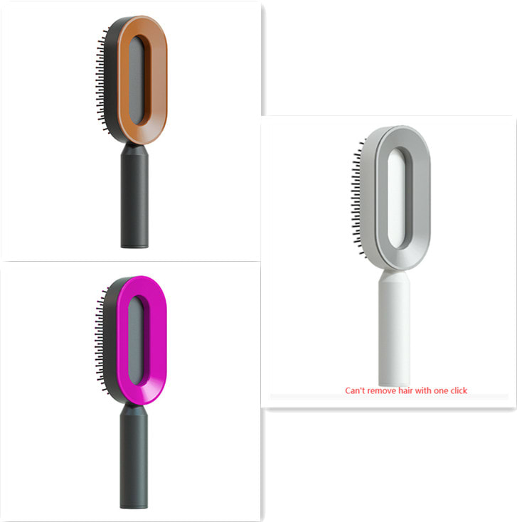 Self Cleaning Hair Brush For Women One-key Cleaning Hair Loss Airbag Massage Scalp Comb Anti-Static Hairbrush view 51