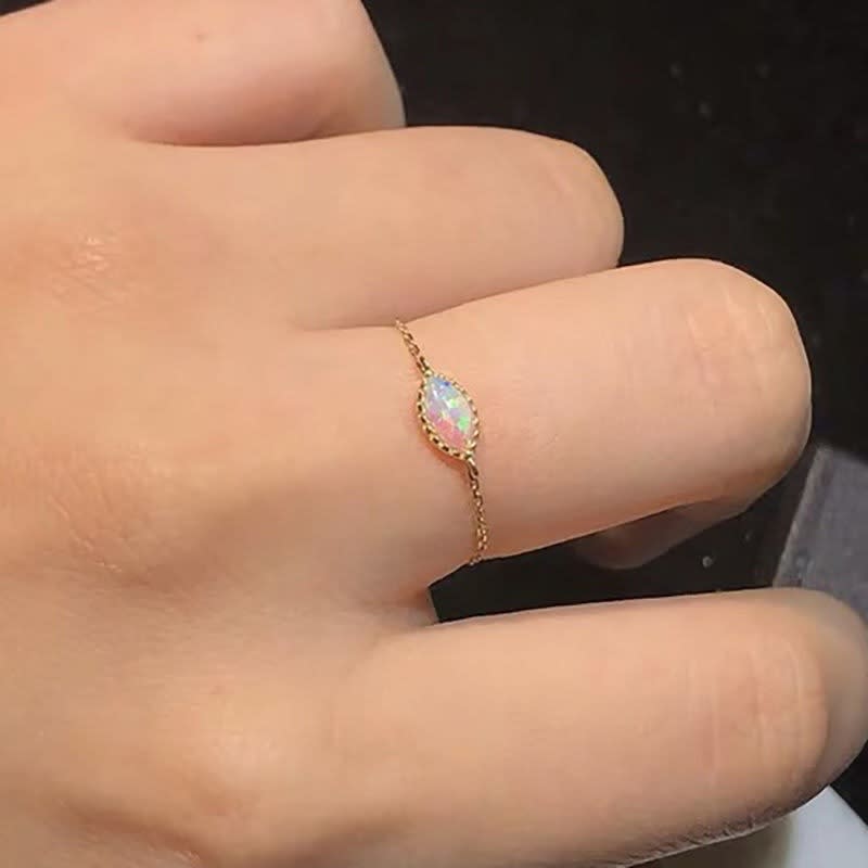 Chain Ring With Adjustable Inlay Safari Colorful view 3