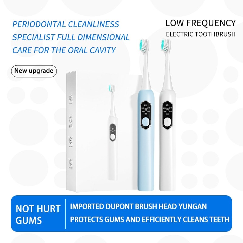 White Low Frequency Electric Toothbrush-1pcs view 5