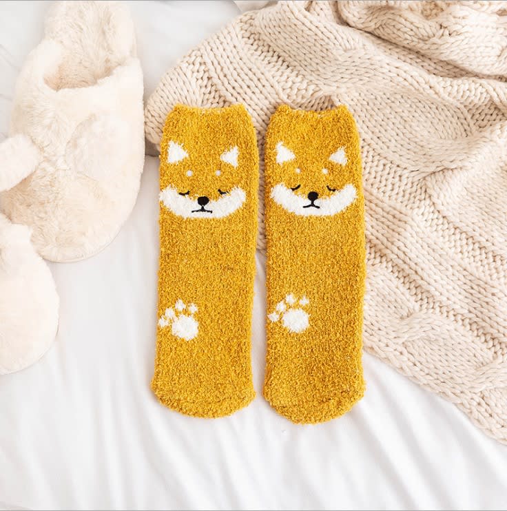 Cute Cartoon Animal Thickened Warm Women's Socks view 3