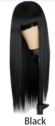 Qi Bangs Black And Brown Long Straight Hair view 8