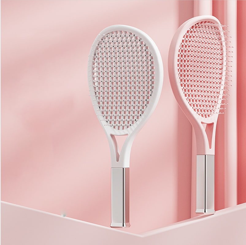 Hair Comb Tennis Racket Fluffy Combs High Skull Top Hair Artifact Airbag Cushion Massage Comb Barber Tools Hair Detangler Hairbrush For Thick Hair Self Cleaning Curly Hair Brush For Curly Hair view 3