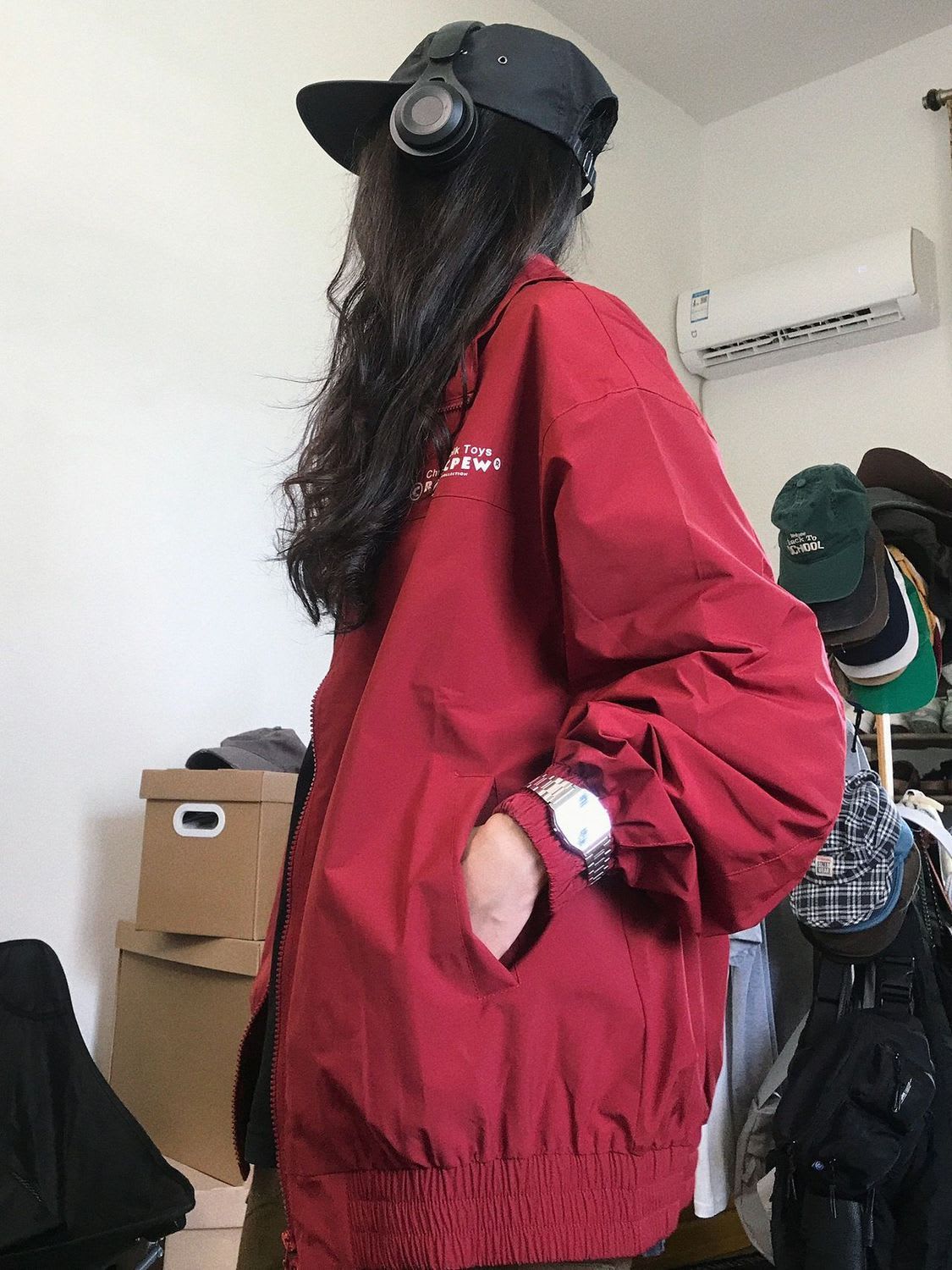 Niche Printed Loose Thin Casual Jacket Coat
