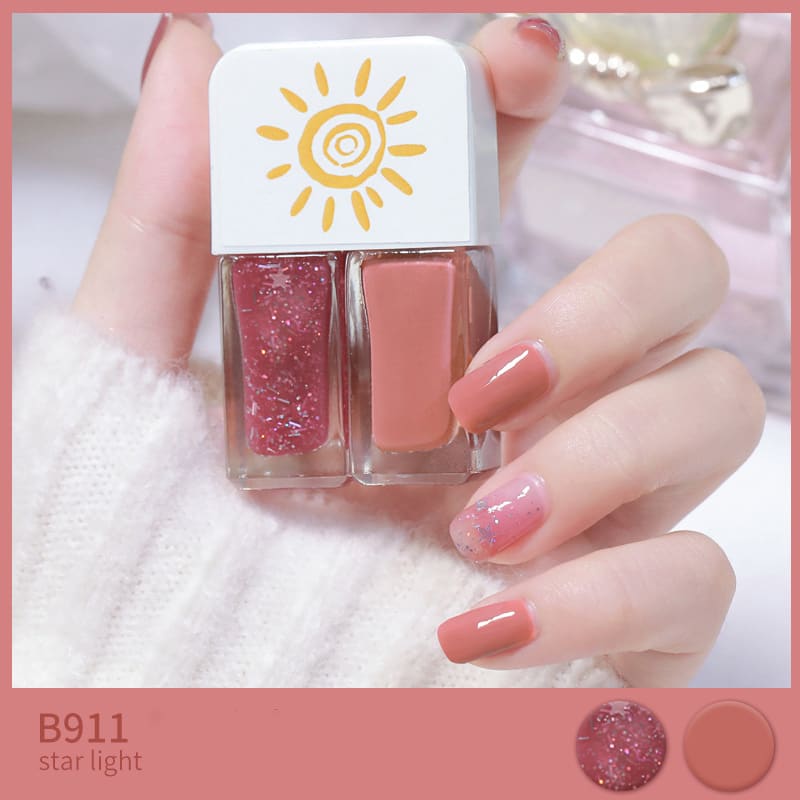 Two-tone Nail Polish New Autumn And Winter Free Baking Explosion Type Water-based Twin Set view 8