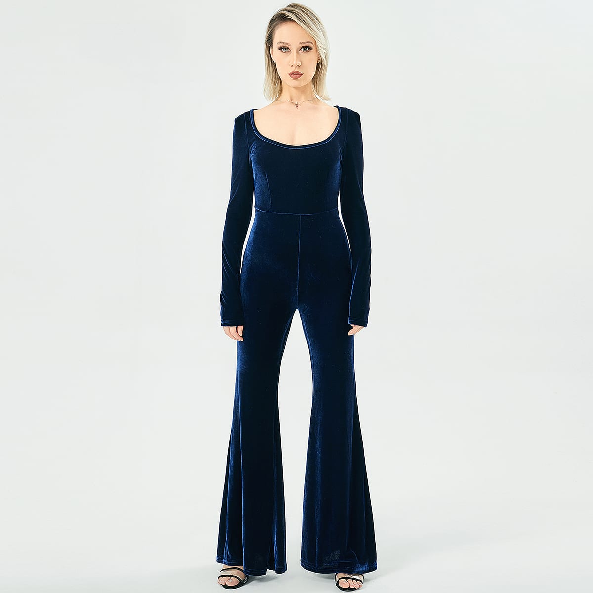 Women's Long Sleeve Velvet Fashion Jumpsuit view 13