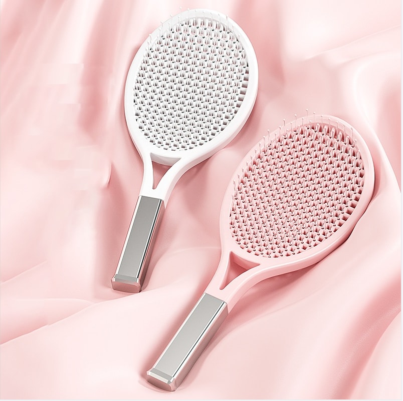 Hair Comb Tennis Racket Fluffy Combs High Skull Top Hair Artifact Airbag Cushion Massage Comb Barber Tools Hair Detangler Hairbrush For Thick Hair Self Cleaning Curly Hair Brush For Curly Hair view 4