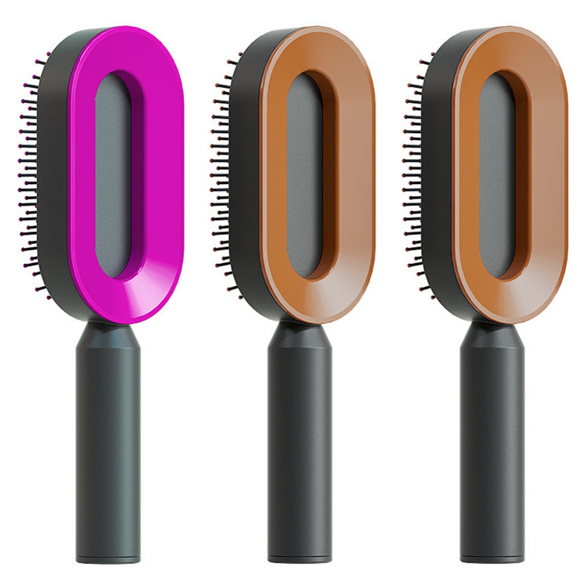 Self Cleaning Hair Brush For Women One-key Cleaning Hair Loss Airbag Massage Scalp Comb Anti-Static Hairbrush view 10