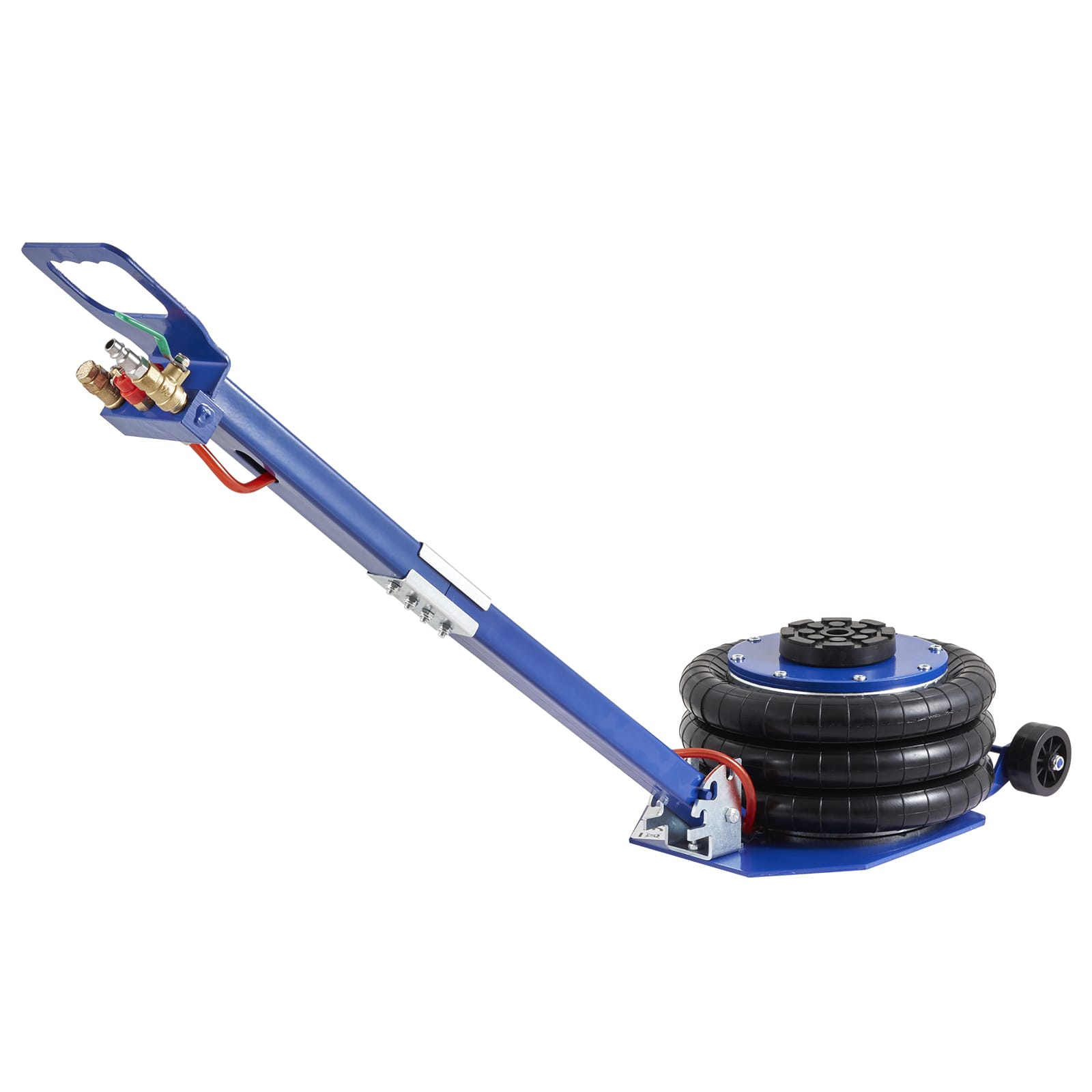 VEVOR Air Jack, 3 Ton 6600 Lbs Triple Bag Air Jack, Airbag Jack With Six Steel Pipes, Lift Up, 3-5 S Fast Lifting Pneumatic Jack, With Adjustable Long Handles For Cars, Garages, Repair Blue view 8
