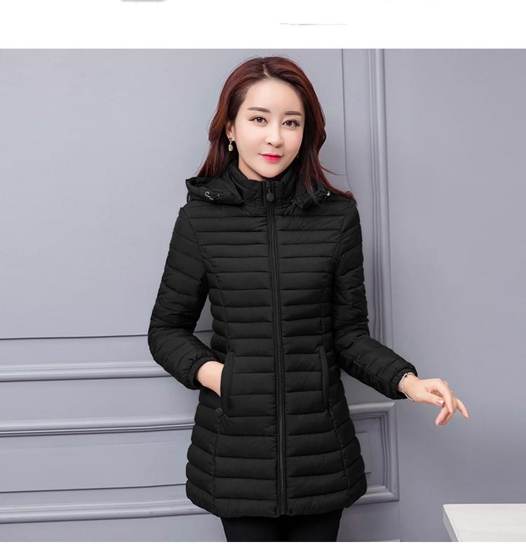 Women's Mid-length Lightweight Down Coat view 3