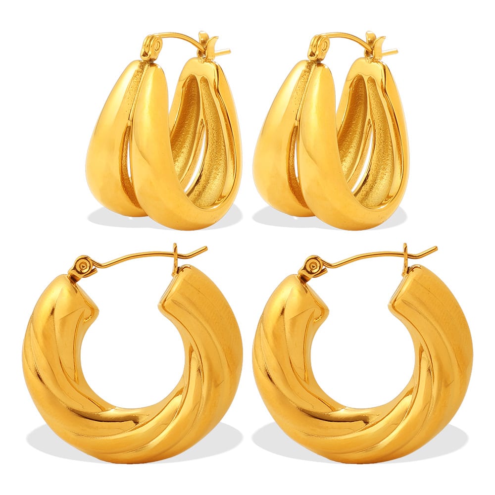 Personalized Minimalist Irregular Earrings, Stylish And Versatile Round U-shaped High-end Women's Earrings. view 7