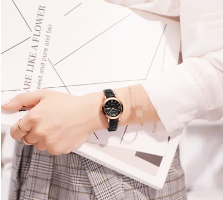 Night Light Waterproof Dual Calendar Women's Alloy Quartz Watch view 5