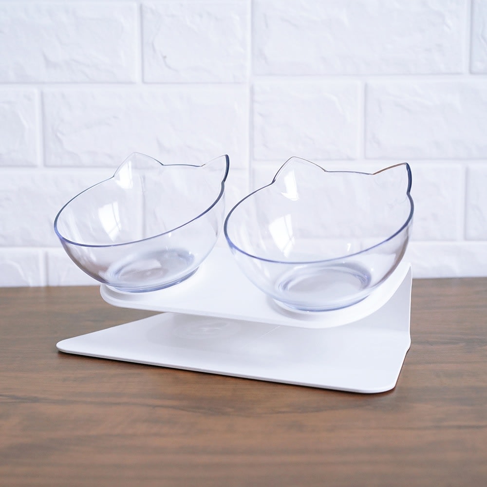 Cat Elevated Feeder Stand With Transparent Bowl view 29