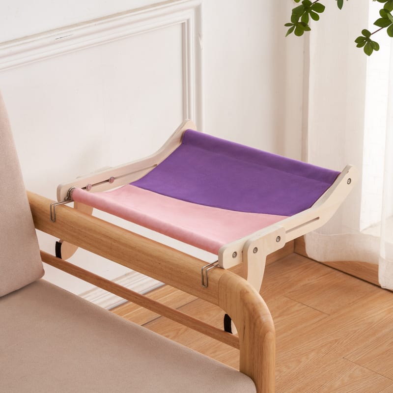 Cat Bed Hanging Bed Balcony Window Glass Wood view 8