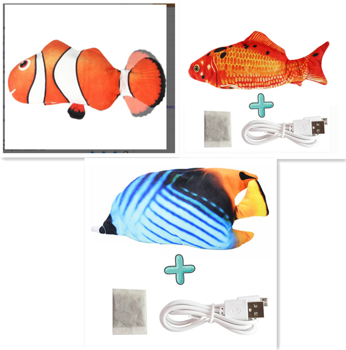 Electric Funny Cat Simulation Fish Beating Usb Jumping Cat Toy view 12