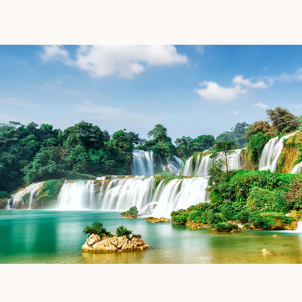 Diamond Painting Full Square Landscape Waterfall Mosaic DIY Landscape Cross view 4